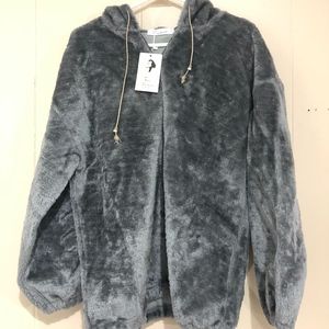 gray Fashion hooded pullover